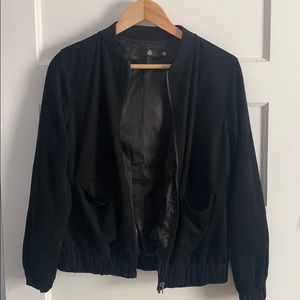 Suede Bomber Jacket